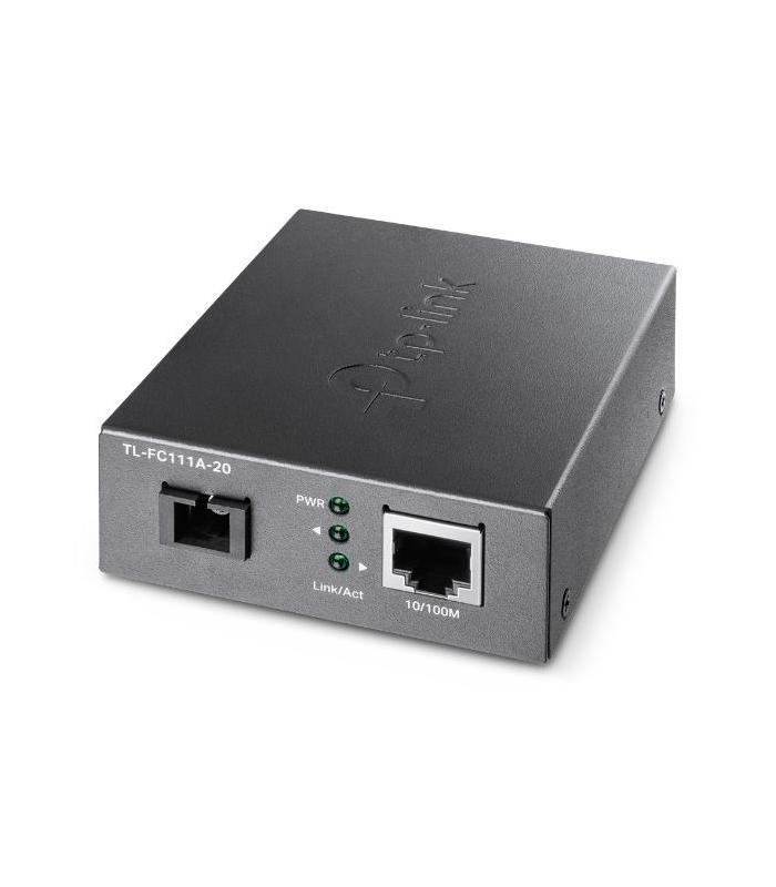 TP-LINK TL-FC111A-20 Convertidor De Medio 100 Mbit s Monomodo Negro
