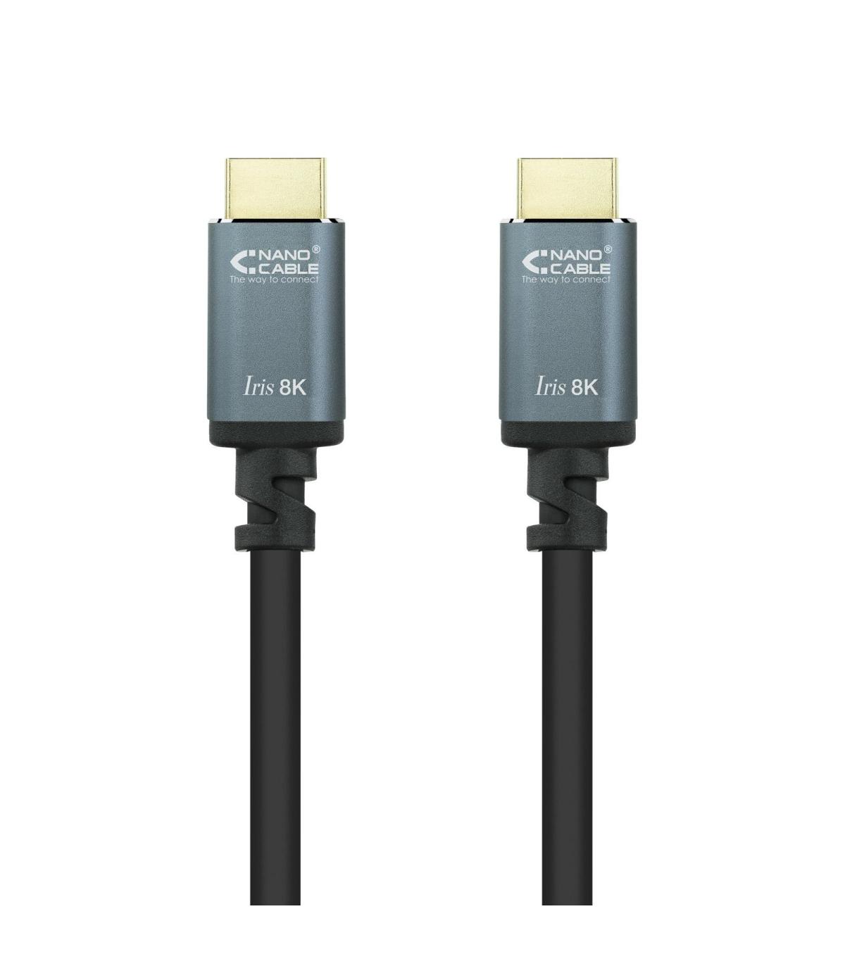 Nanocable - Cable HDMI 2.1 IRIS 8K A M-A M Negro - 2.0 M