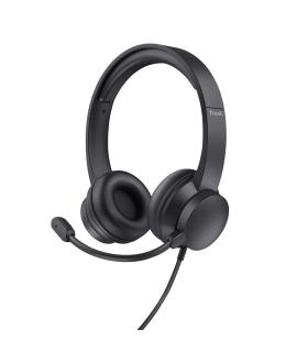 Auriculares Trust HS-150  Con Micrfono  Jack 3.5  Negros