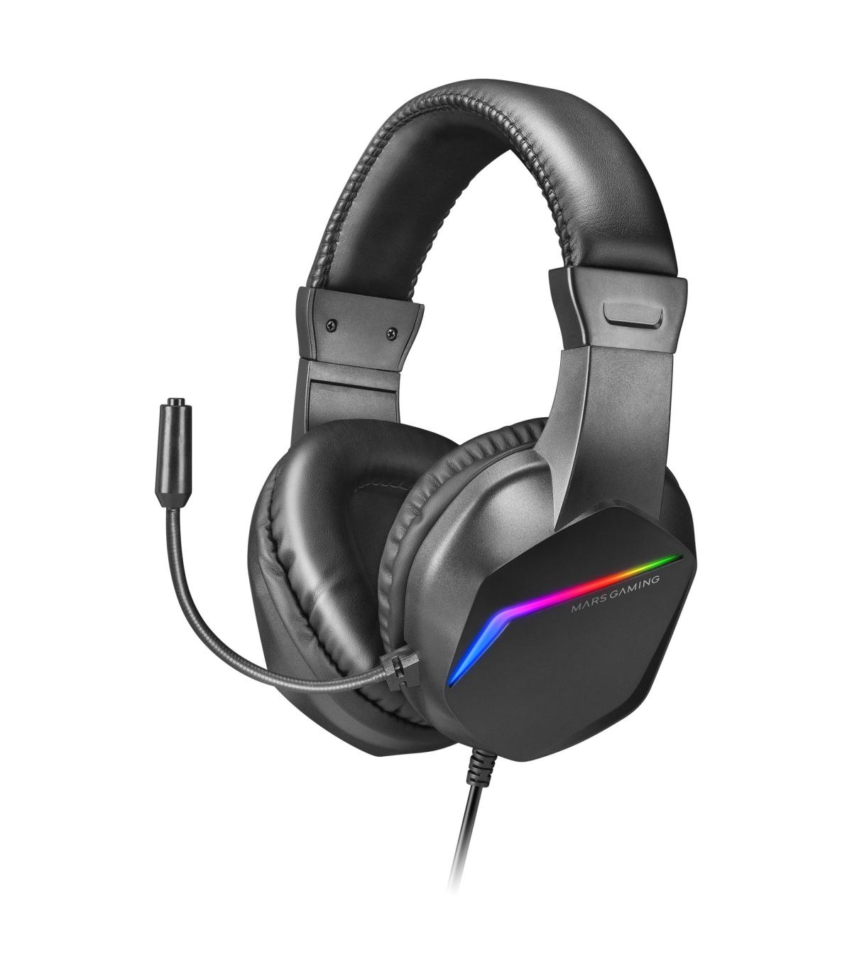 Auriculares Gaming Con Micrfono Mars Gaming MH122  Jack 3.5  Negros