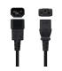 Cable Alimentacin CPU, C13 H-C14 M, Negro, 3.0m