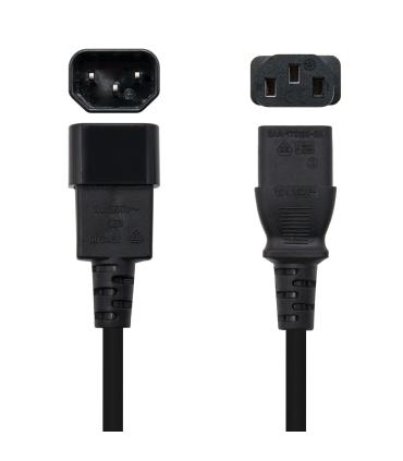 Cable Alimentacin CPU, C13 H-C14 M, Negro, 3.0m