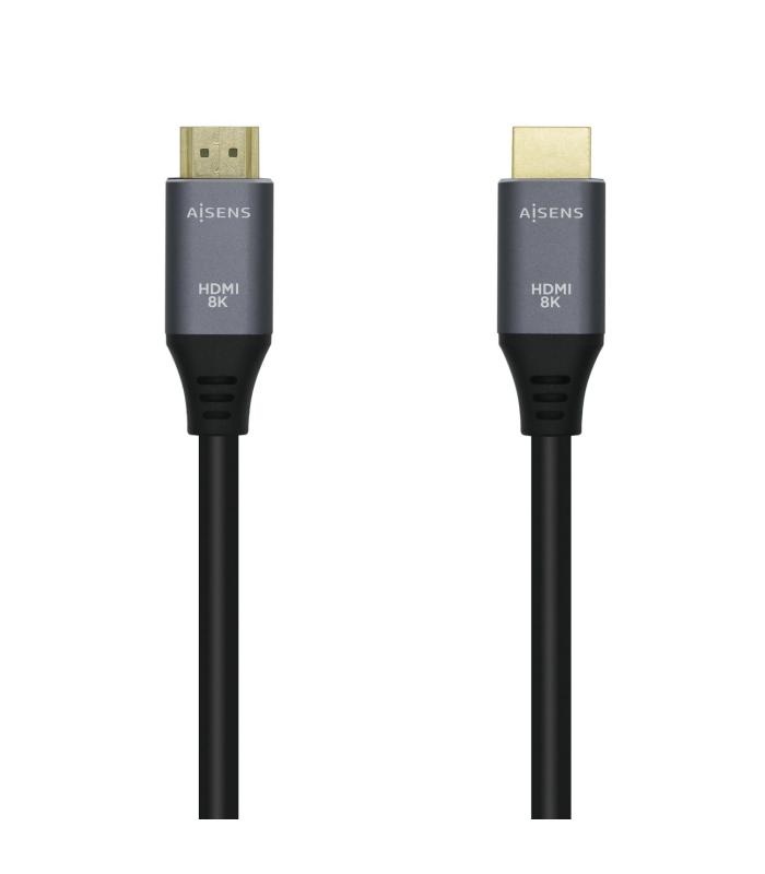 CABLE HDMI V2.1 8K 60HZ 48GBPS AM-AM GRIS NEGRO 1.5M AISENS A150-0427