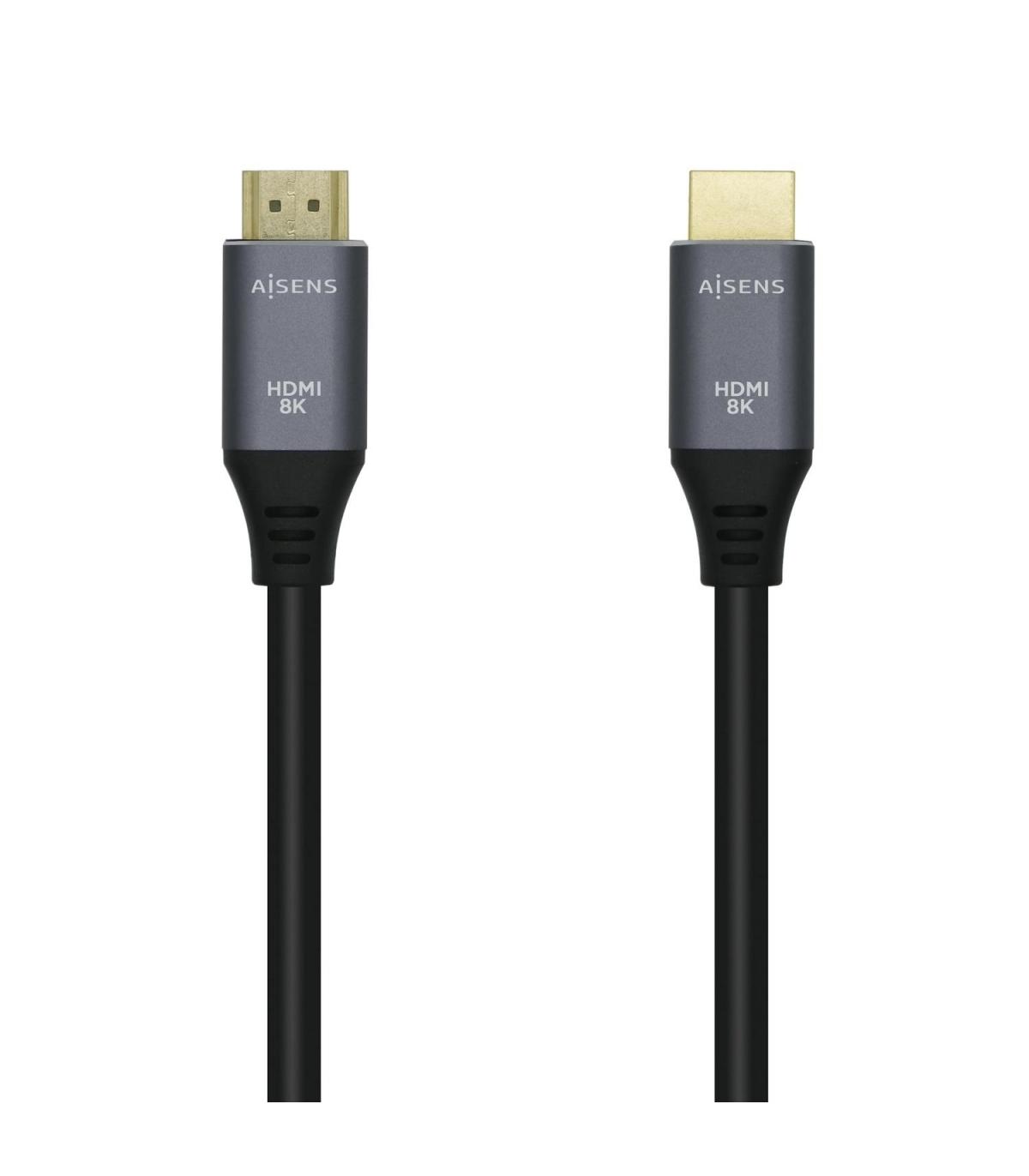 CABLE HDMI V2.1 8K 60HZ 48GBPS AM-AM GRIS NEGRO 1.5M AISENS A150-0427