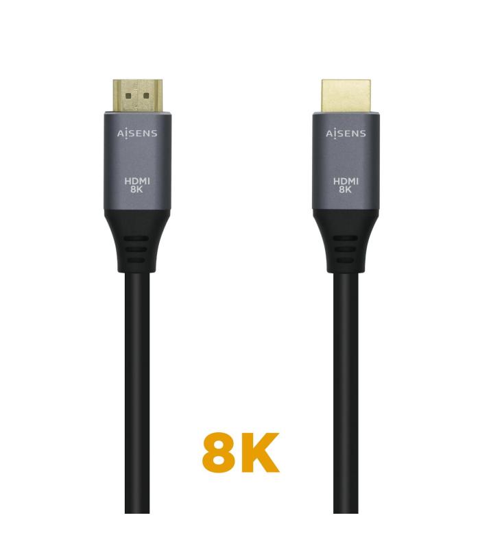 CABLE HDMI V2.1 8K 60HZ 48GBPS AM-AM GRIS NEGRO 1.5M AISENS A150-0427