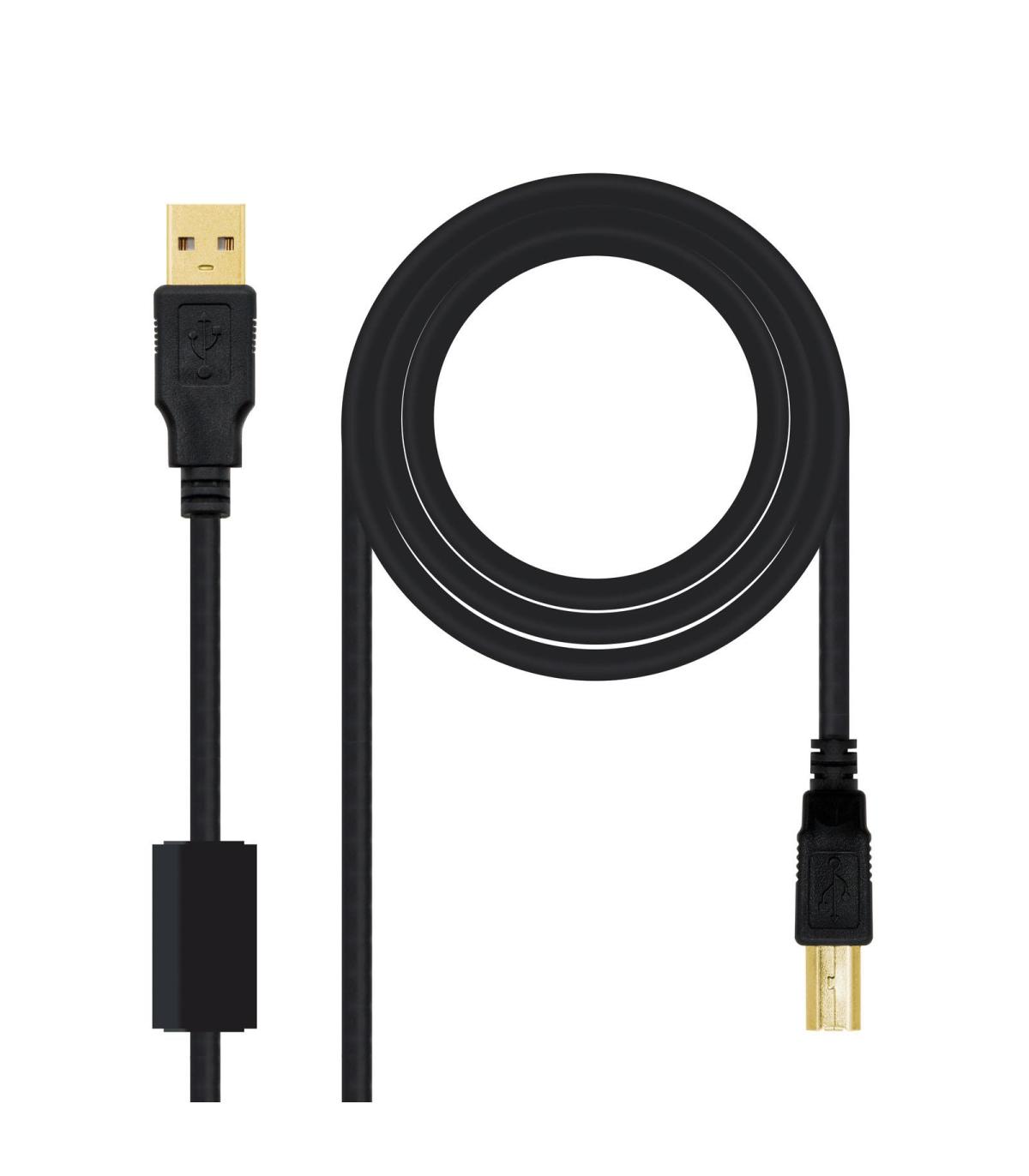 Nanocable Cable USB 2.0 Impresora  Ferrita 5 M