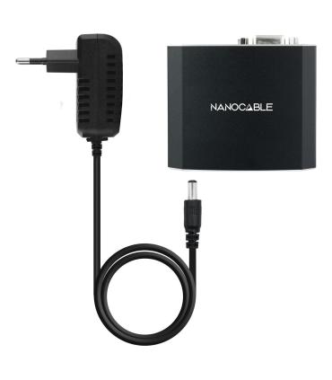 Nanocable - Adaptador SVGA M+Audio A HDMI H Con Alimentacion Negro