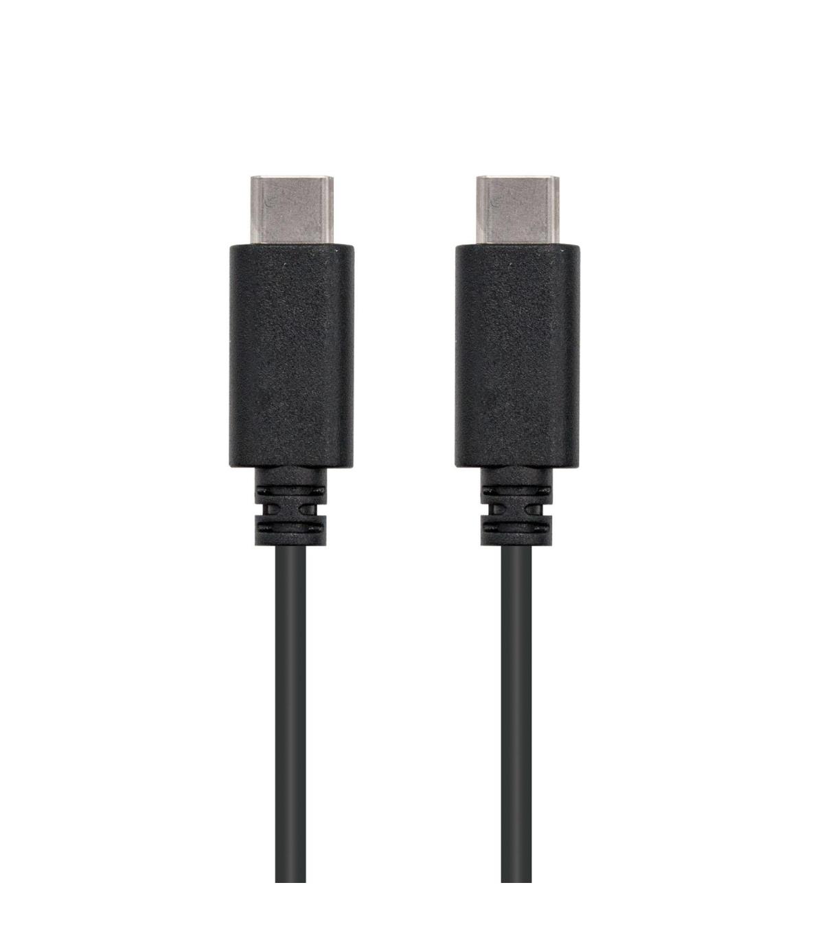Nanocable - Cable USB 2.0 3A USB-C M-USB-C M 1M Negro