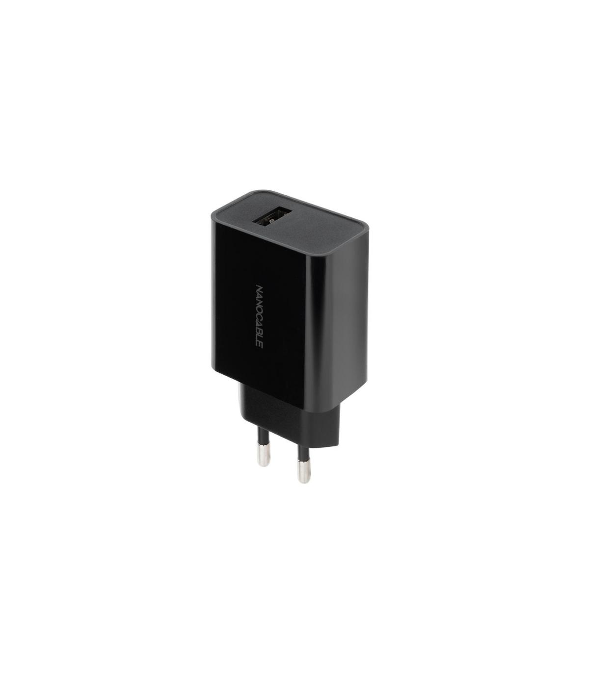 CARGADOR USB 5V 2.1A NEGRO NANOCABLE 10.10.2004