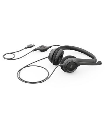 Logitech Auricular+Mic H390 USB Negro