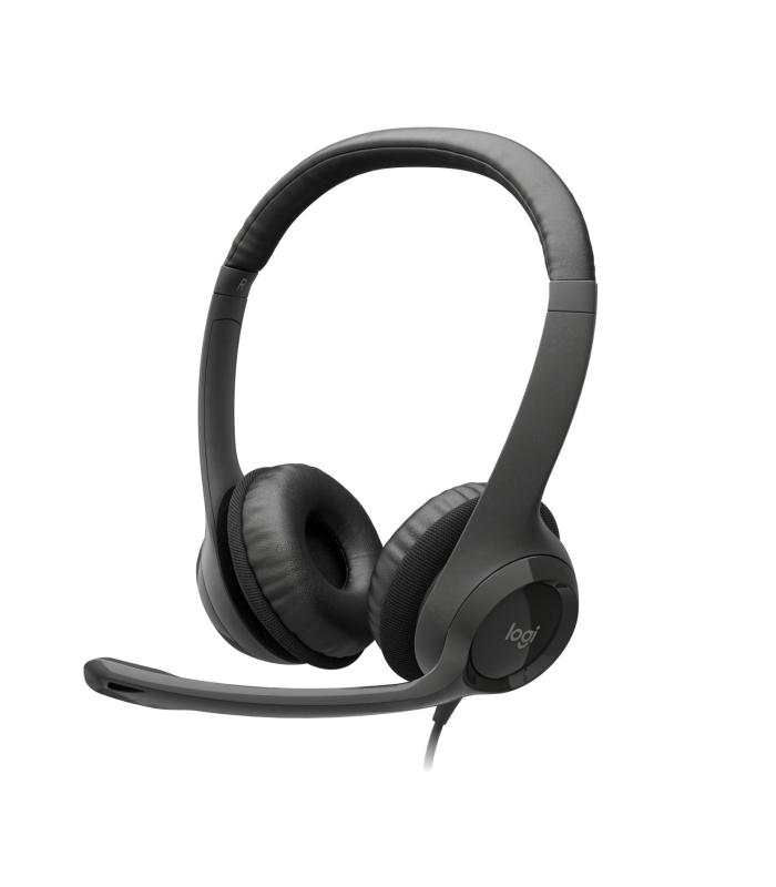 Logitech Auricular+Mic H390 USB Negro