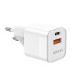 CARGADOR GAN AISENS 20W 1XUSB-C PD3.0 QC4.0 1XUSB-A QC3.0 BLANCO