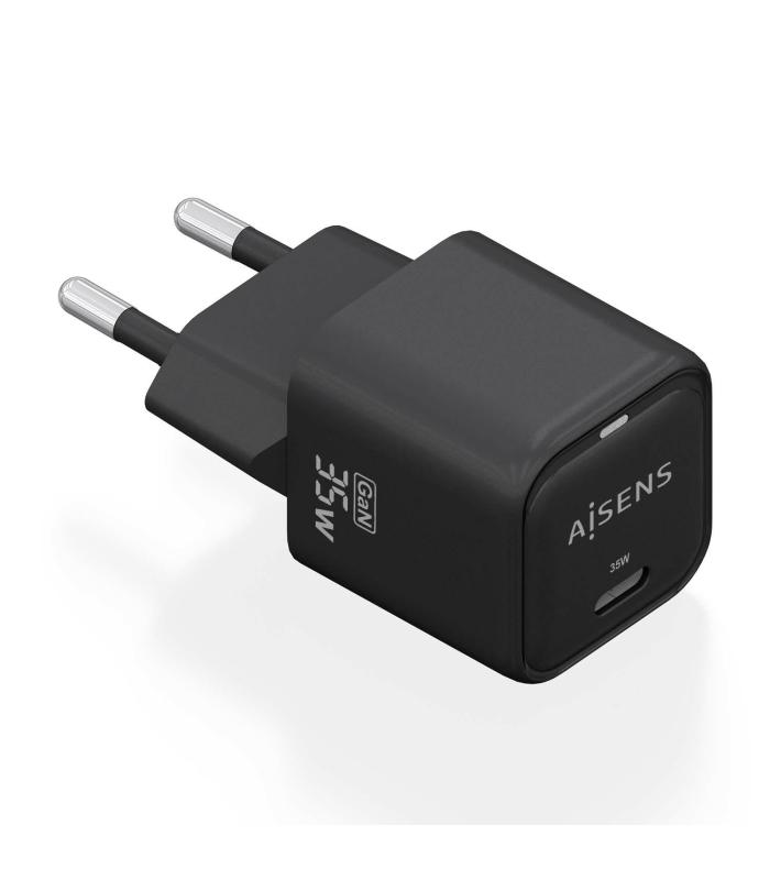 Cargador De Pared GaN Aisens ASCH-35W1P023-BK  1xUSB Tipo-C  35W