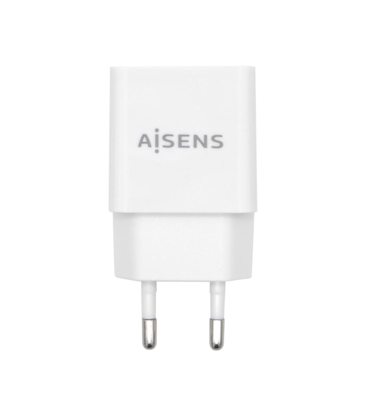 CARGADOR USB AISENS 10W ALTA EFICIENCIA 5V 2A BLANCO