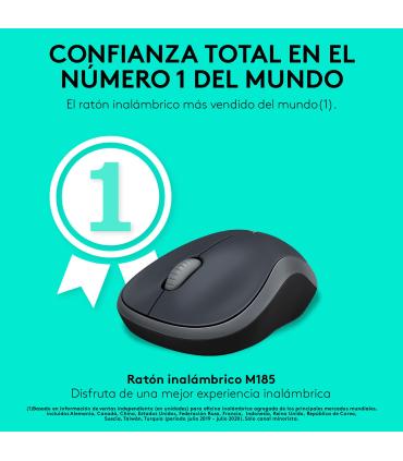 RATON LOGITECH M185 INALAMBRICO GRIS