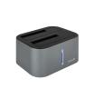 Tooq TQDS-805G Dock Station Doble Baha HDD Gris
