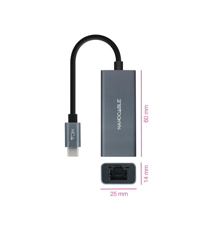 Nanocable Conversor USB-C Ethernet Gigabit