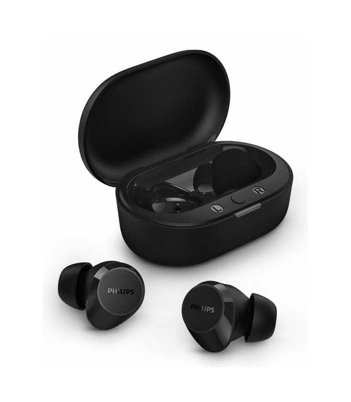 Auriculares Bluetooth Philips TAT1209 Con Estuche De Carga  Autonoma 6h  Negros