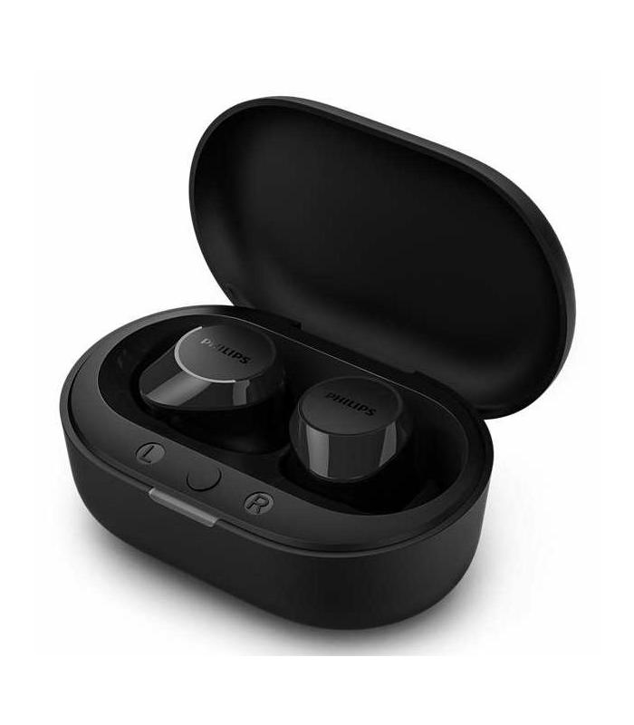 Auriculares Bluetooth Philips TAT1209 Con Estuche De Carga  Autonoma 6h  Negros