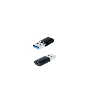 Nanocable Adaptador USB-A 3.1 A USB-C, USB-A M-USB-C H, Negro