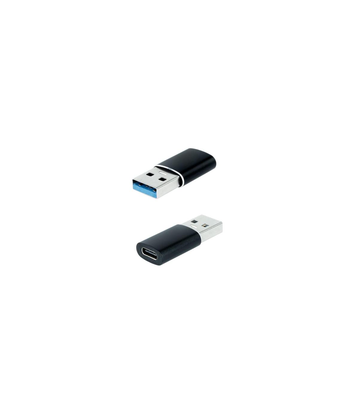 Nanocable Adaptador USB-A 3.1 A USB-C, USB-A M-USB-C H, Negro