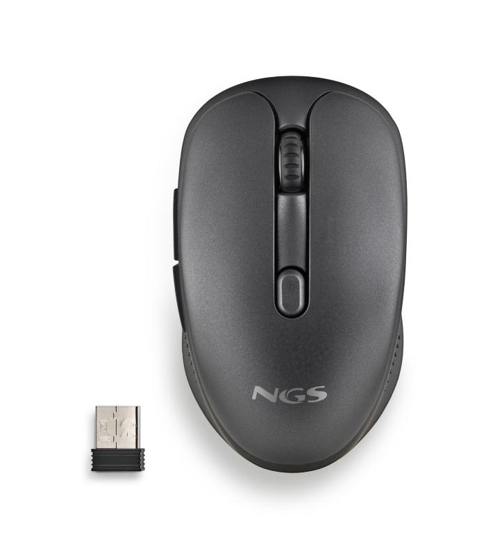 RATON NGS INALAMBRICO ERGONOMICO EVO RUST BLACK RECARGABLE NEGRO USB