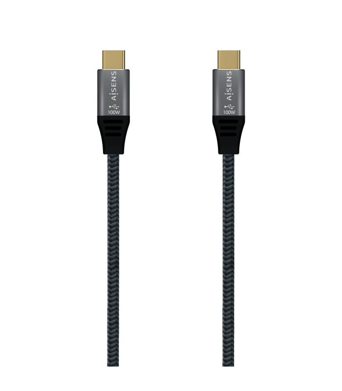 CABLE USB 3.2 GEN2x2 20GBPS 100W E-MARK USB-CM-USB-CM GRIS 0.6M AISENS A107-0670