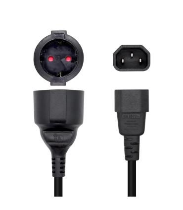 CABLE ALIMENTACION 16A C14M A CEE7H 25CM AISENS A132-0467