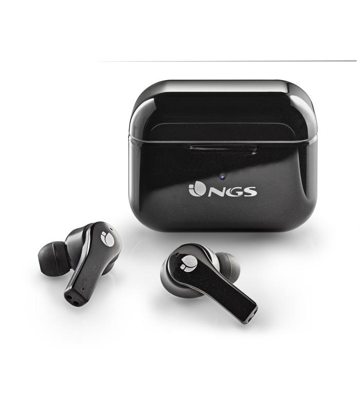 Auriculares Bluetooth NGS Rtica Bloom Con Estuche De Carga  Autonoma 6h  Negros