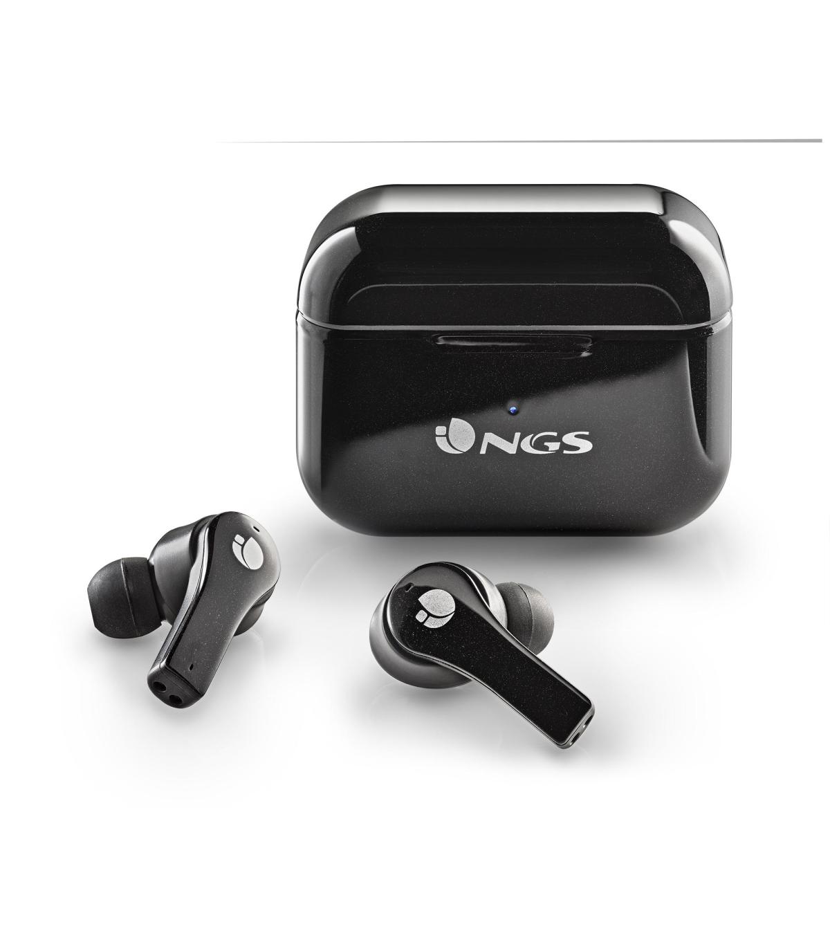 Auriculares Bluetooth NGS Rtica Bloom Con Estuche De Carga  Autonoma 6h  Negros