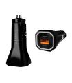 Cargador De Coche Aisens ASCH-CAR2PQC-BK  1xUSB-Tipo C  1xUSB  38W