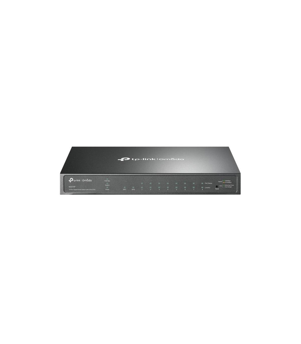 TP-LINK TL-SG2210P Switch Gestionado L2 L4 Gigabit Ethernet (10 100 1000) Energa Sobre Ethernet (PoE) Negro