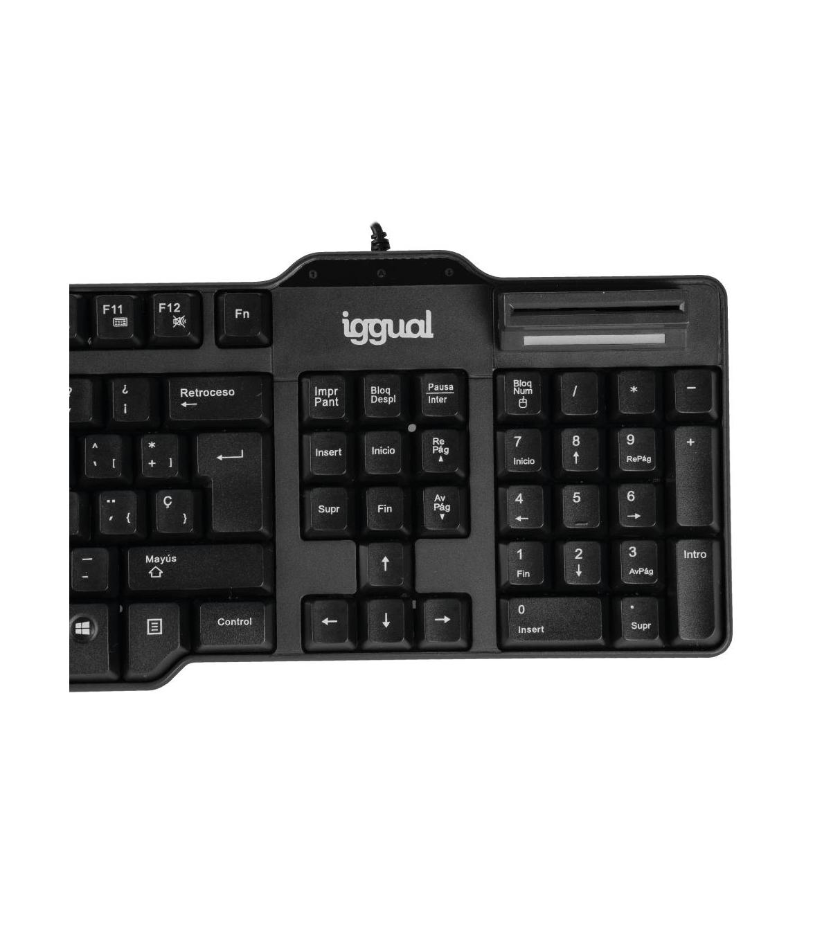 Iggual Teclado Con Lector DNI CK-ID-DNI SMARTcard