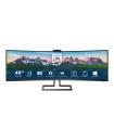 Monitor Profesional Ultrapanormico Curvo Philips 499P9H 48.8'/ Dual QHD/ Webcam/ Multimedia/ Regulable En Altura/ Negro