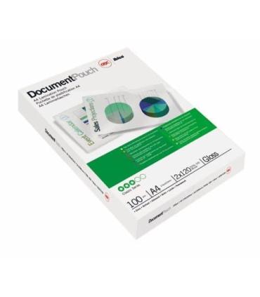 CAJA DE 100 BOLSAS DE PLASTIFICACIN 216X303 FORMATO A4 80 MICRAS GBC IB585036