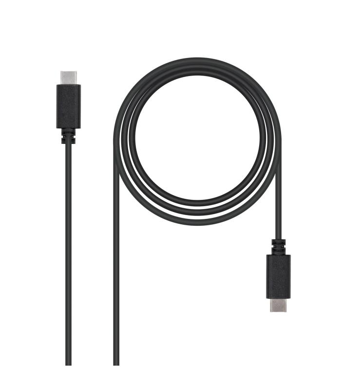 Cable USB 2.0 Tipo-C Nanocable 10.01.2302  USB Tipo-C Macho - USB Tipo-C Macho  2m  Negro