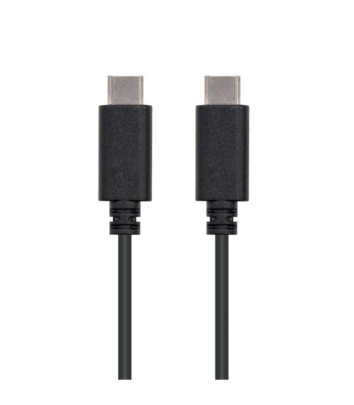 Cable USB 2.0 Tipo-C Nanocable 10.01.2302  USB Tipo-C Macho - USB Tipo-C Macho  2m  Negro