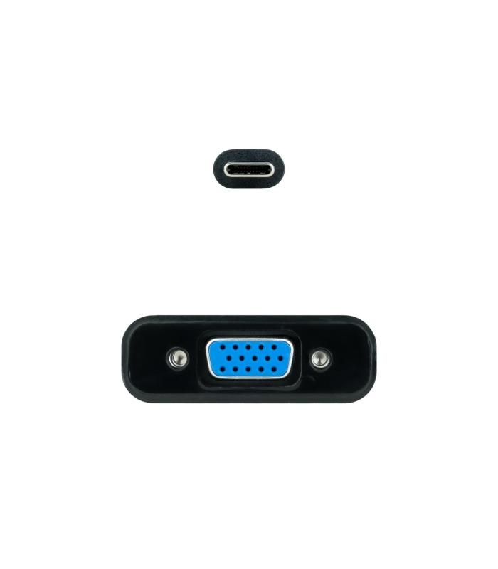 Nanocable Conversor USB-C M A VGA H Negro 10cm