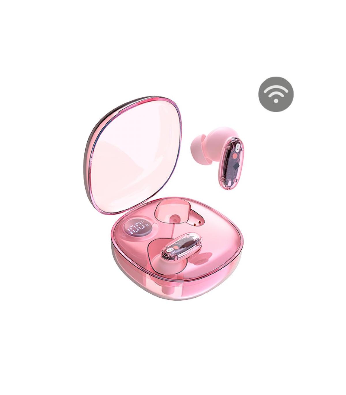 Auriculares Bluetooth Mars Gaming MHIB2 Con Estuche De Carga  Autonoma 7h  Rosa