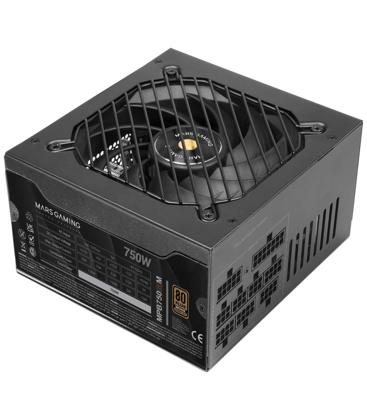 Fuente De Alimentacin Mars Gaming MPB750SIM  750W  Ventilador 14cm  80 Plus Bronze