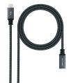 Cable Alargador USB Tipo-C 3.2 Nanocable 10.01.4500-COMB/ USB Tipo-C Macho - USB Tipo-C Hembra/ 50cm/ Negro