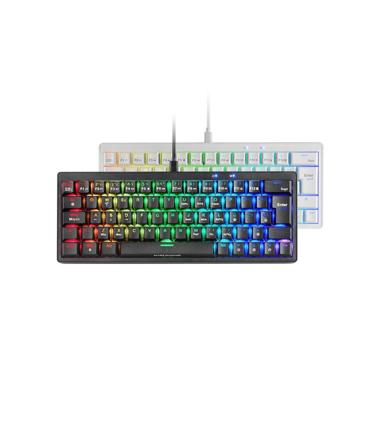 Teclado Gaming Mecnico Mars Gaming MKMINIPRO  Switch Marrn  Negro