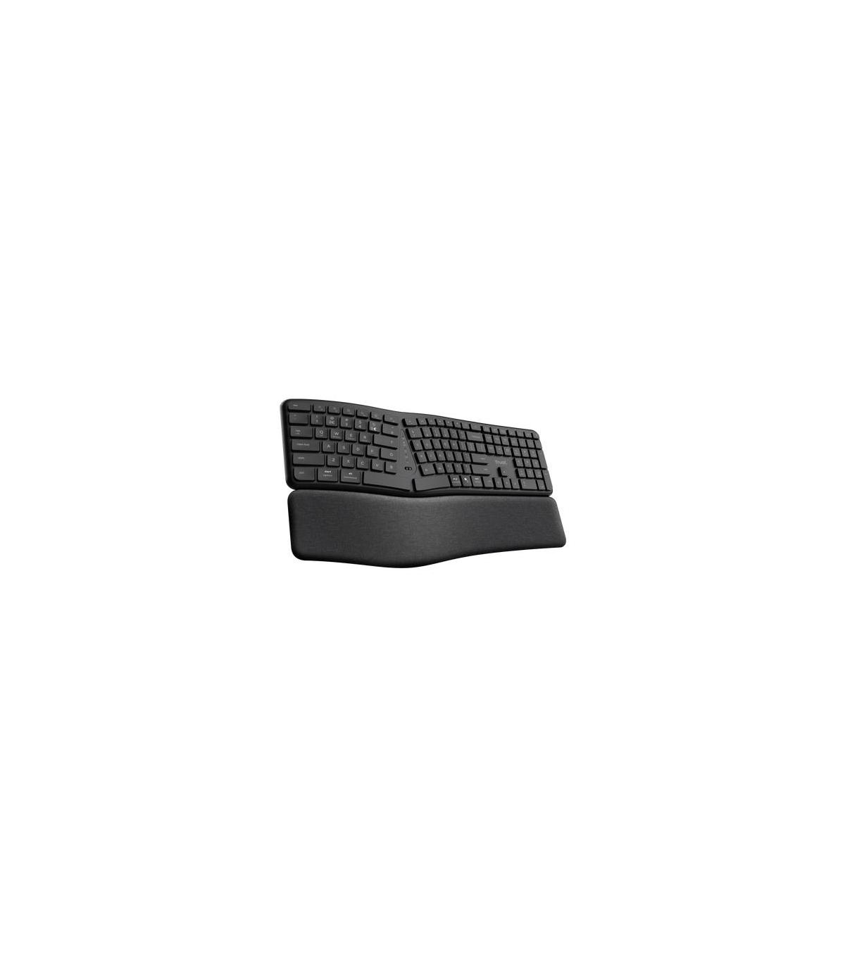 Teclado Inalmbrico Por Bluetooth Trust Keyra Multidispositivo Ergonmico