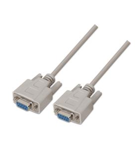 CABLE AISENS SERIE NULL MODEM DB9 H-DB9 H BEIGE 1.8M