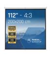 Iggual Pantalla Manual 4:3 112" 200x200 Cm