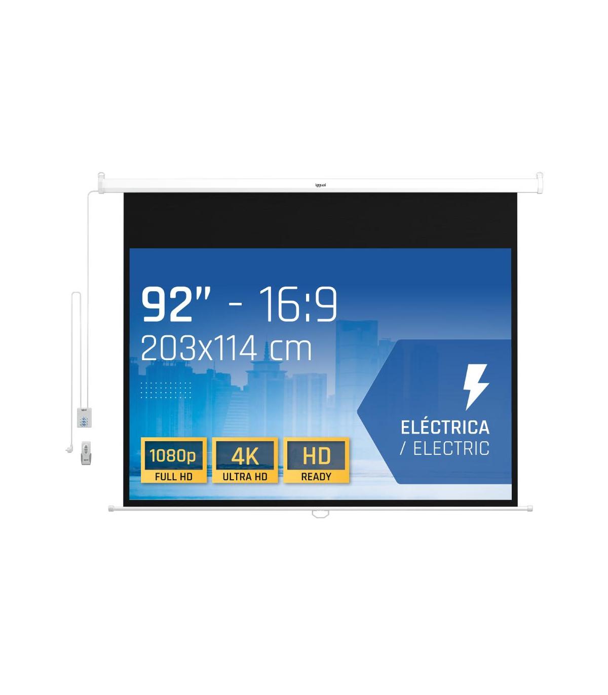 Iggual Pantalla Elctrica 16 9 92" 203x114 Cm