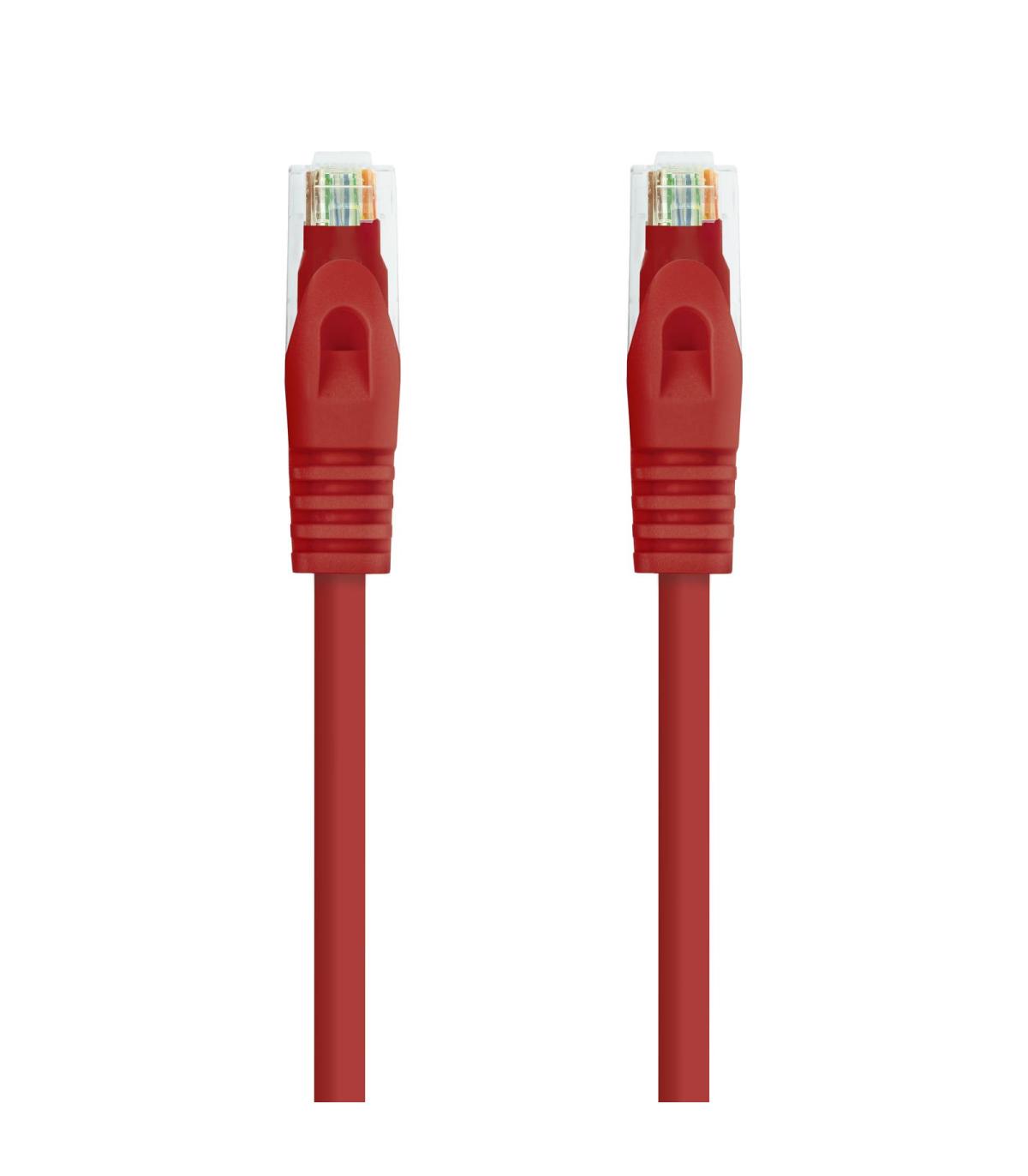Nanocable Cable De Red Latiguillo RJ45 LSZH Cat.6A UTP AWG24, Rojo, 2.0m
