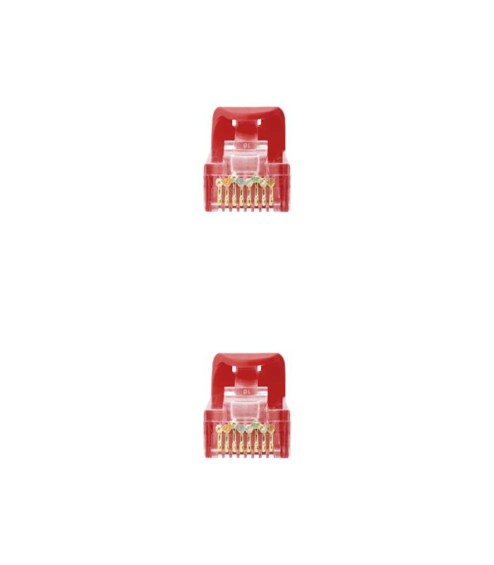 Nanocable Cable De Red Latiguillo RJ45 LSZH Cat.6A UTP AWG24, Rojo, 2.0m