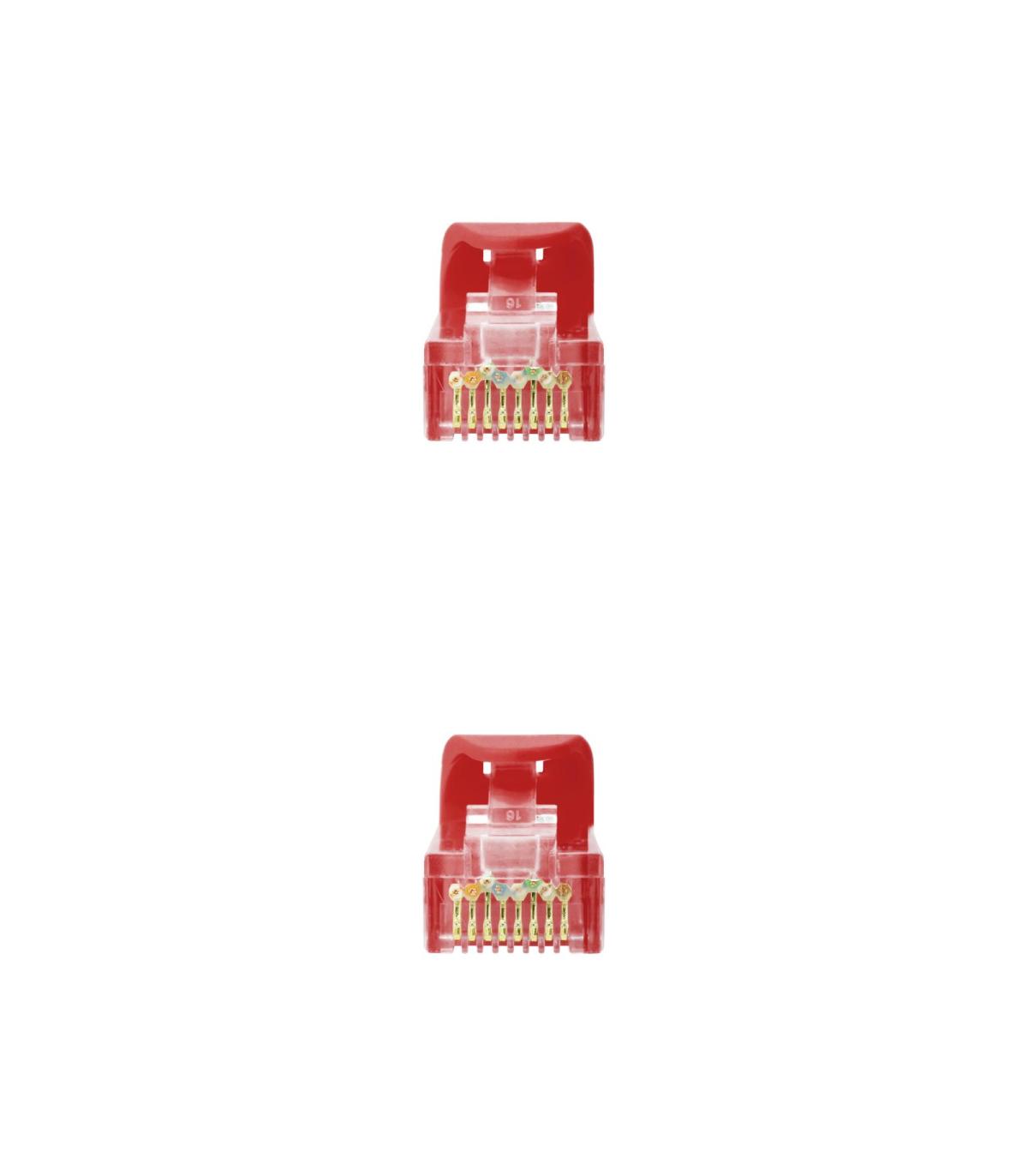 Nanocable Cable De Red Latiguillo RJ45 LSZH Cat.6A UTP AWG24, Rojo, 2.0m
