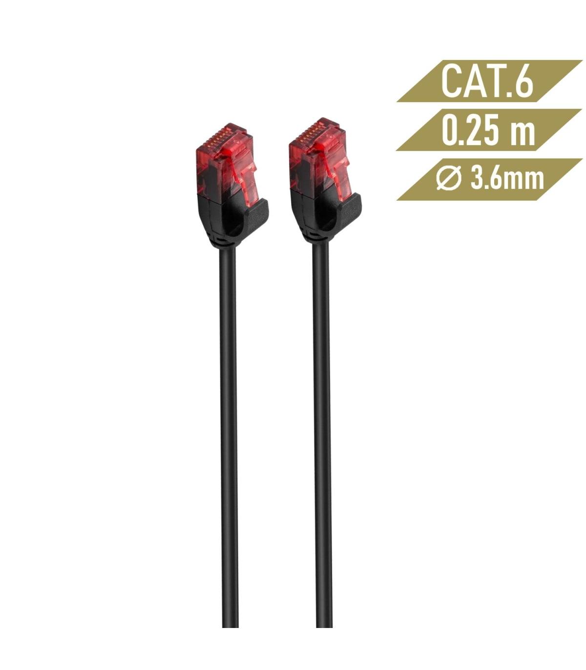 LATIGUILLO SLIM EWENT CAT 6 U UTP 2,00MT Negro